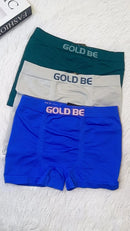 Kit com 3  Cuecas Boxer Masculinas Gold Be – M