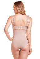 Calcinha Modeladora Cintura Alta Com Alças Removíveis Pós Parto Base Lilas T:GG