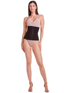 Corset Modelador Com Barbatana E Tecido Duplo Afina Cintura  Cor Satin lilac