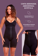 Cinta Modeladora Estética Emana Ameniza Celulite Preto