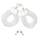 Algema Branco De Metal Em Pelúcia Cuffs