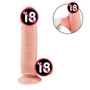 Penis Dildo 17X5 cm Super Realístico Dupla Camada Ventosa Textura