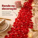 kit 100 Pétalas Vermelhas Artificiais Kit para Decoração Festa Casamento Dia dos Namorados